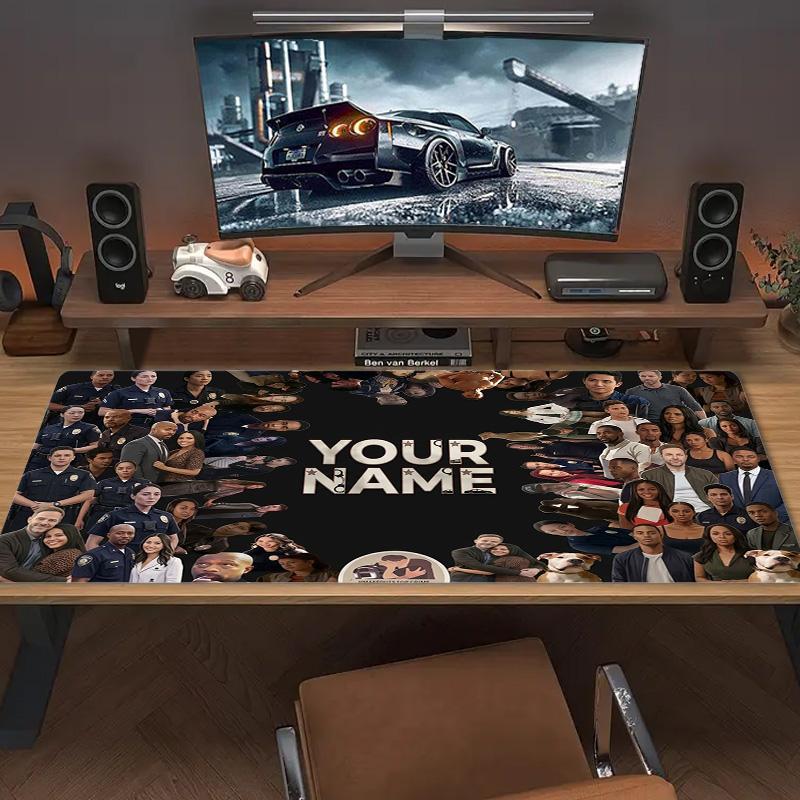 The Rookie Custom Name Large Size Mouse Pad Large Gaming Table Cushion Non-slip Laptop Tablet Big Mousepad XXL Mat Mini PC Playmat With Lock edge