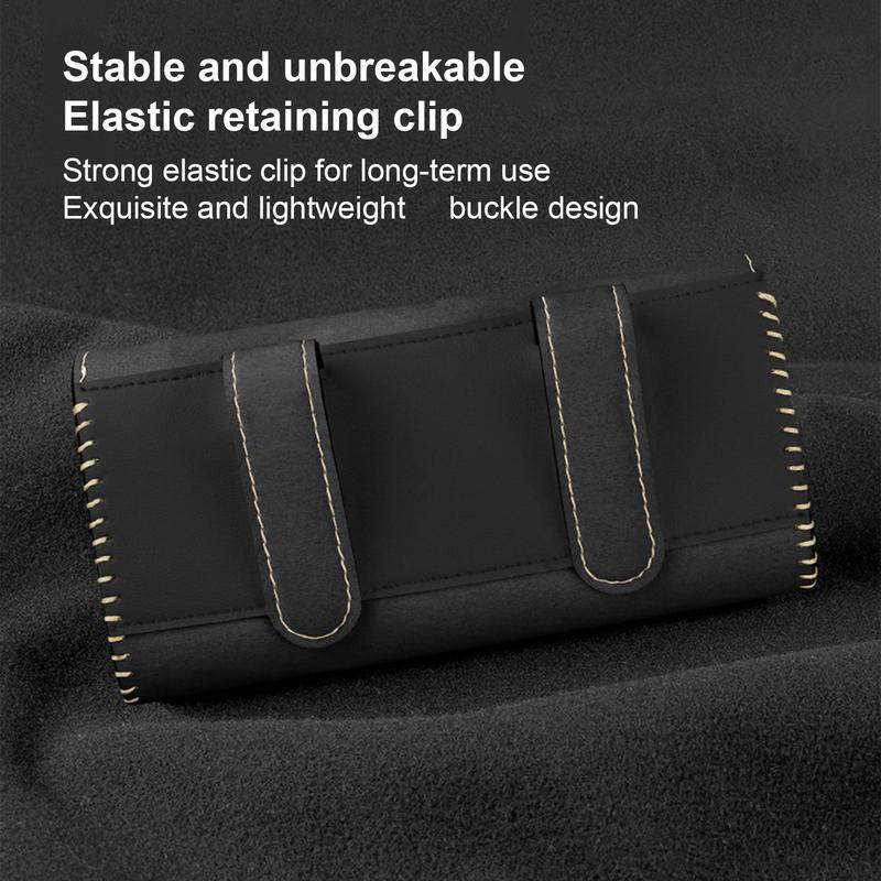 Sunglass Holder For Car Visor Car Sunglass Holder Magnetic Glasses & Ticket Card Clip Visor Glasses Case Multi Functional Auto