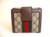 Authentic GUCCI Brown Leather Bifold Wallet Ophidia GG French Flap Wallet #a153 Open Box