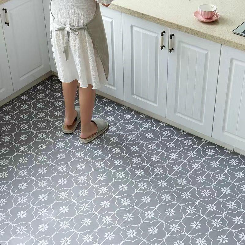 Kitchen Leather Carpet Non-slip Mat  Waterproof and Oil Proof Floor Mat Balcony Door Mat Room Carpet Area Rug Washable Bath Mat