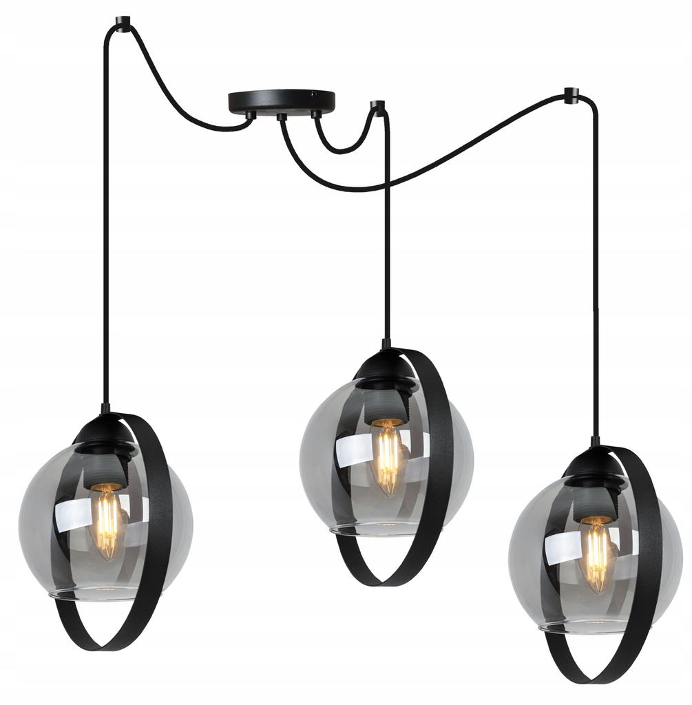 MODERN GLASS RING SPIDER HANGING LAMP