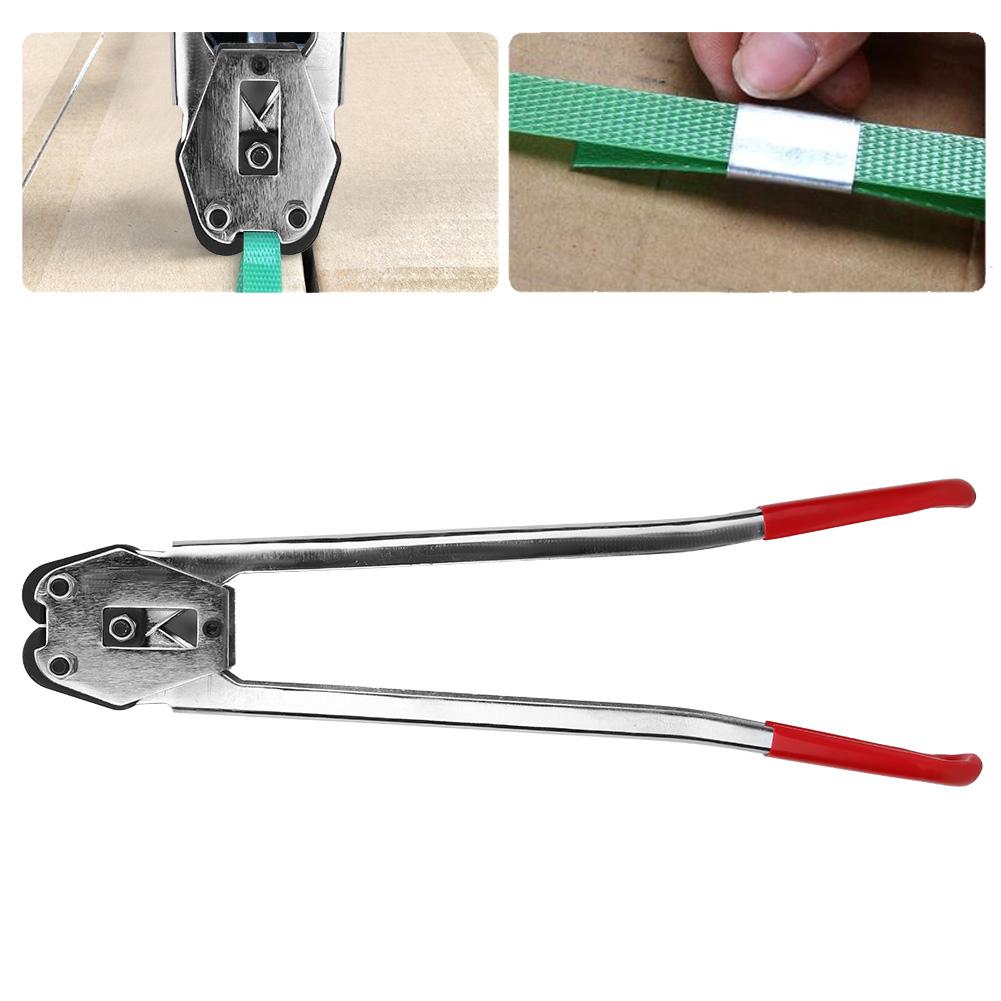 Strapping Crimper Pliers Packer Sealer Manual Banding Tool for PP PET Plastic Strap