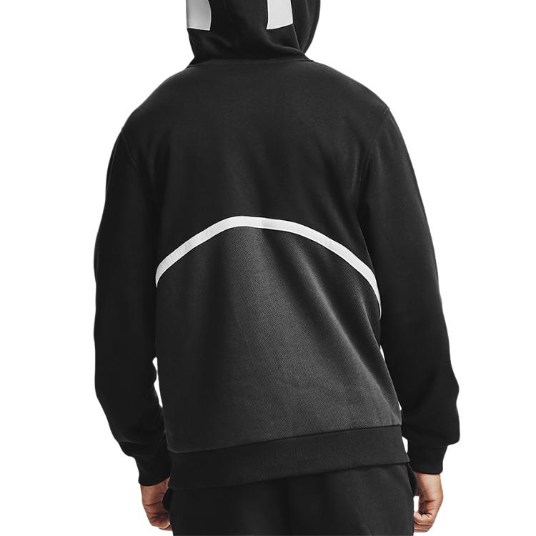 Under Armour Rival Fleece Amp Full Zip Hoodie Logo Training Jacket Men jackets Black 1357113-001