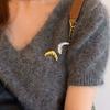 Broche de Joia de Pano Broche de Croissant Pinos de Lapela Únicos Material de Liga Adequado Para Roupas e Bolsas de Mulheres Meninas Dropship