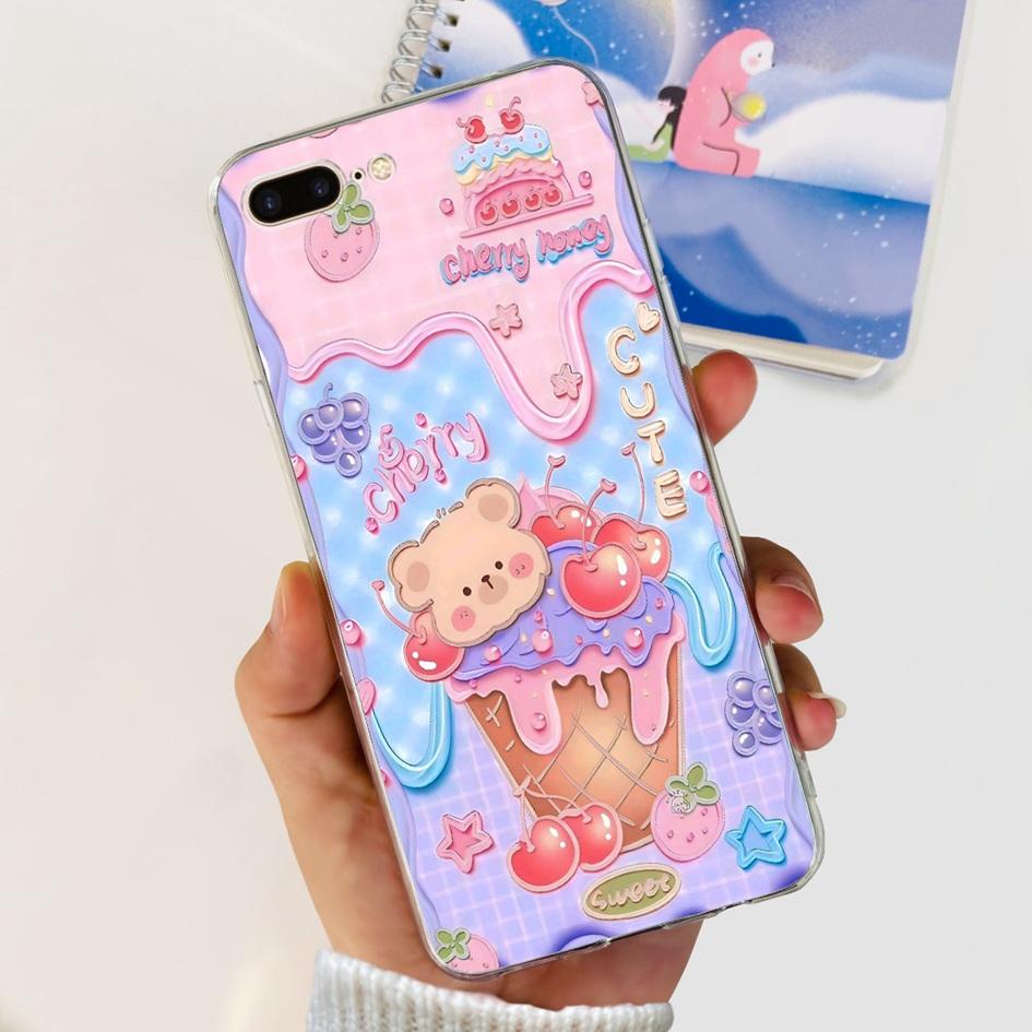 Case For Apple iPhone 7 8 Plus Cover Cute Butterfly Flower Silicone Soft Funda Protector Coque For iPhone 7 8 7plus 8plus Bumper