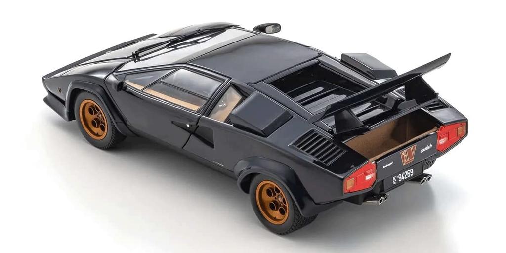 Kyosyo Original Lamborghini Countach Walter Wolf Dark Blue Finished Product 1/18