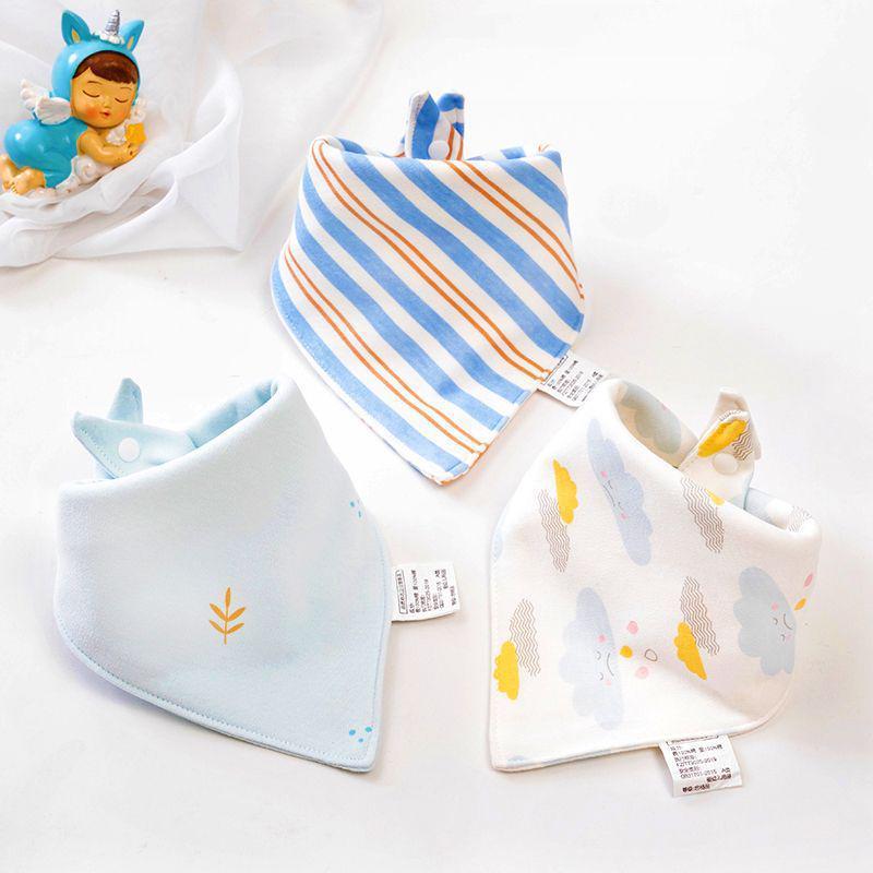 Unisex Triangle Baby Bibs: Pure Cotton, Waterproof, Super Soft, Double Snap, Scarf Wrap