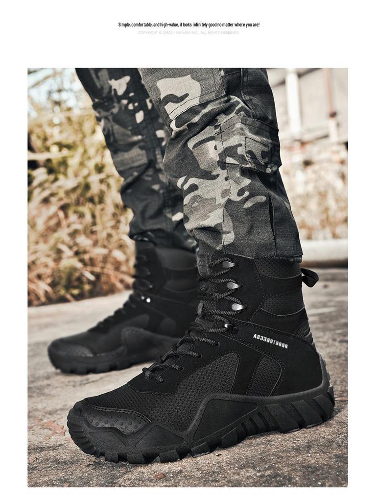 Plus Size Camouflage Military Boots: Wear-Resistant, Perfect for Hiking and Climbing