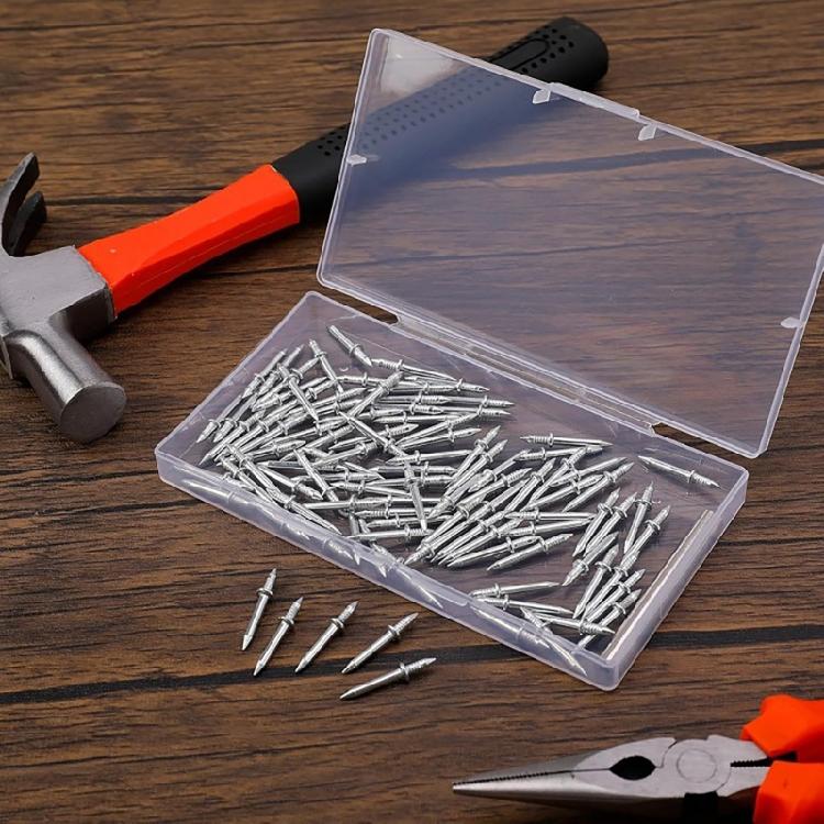 Multifunction Double Ended Nail Set With Installation Tool Metal Skirting Nails Set Quick Installs for Wall & Tile Fixtures