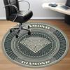 1pc Diamond Jewelry Chair Carpet for Office, Round Polyester Mat, Indoor Decor for Office, Easycare Fabric, Washable Non-slip Area Carpet