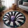 Covor Iluzie Optică Alien Violet Covor Rotund Alien Galaxie Covor Spațiu Cosmic Covor Sci-Fi Fantasy Futuristic Covor Decorațiuni pentru Casă