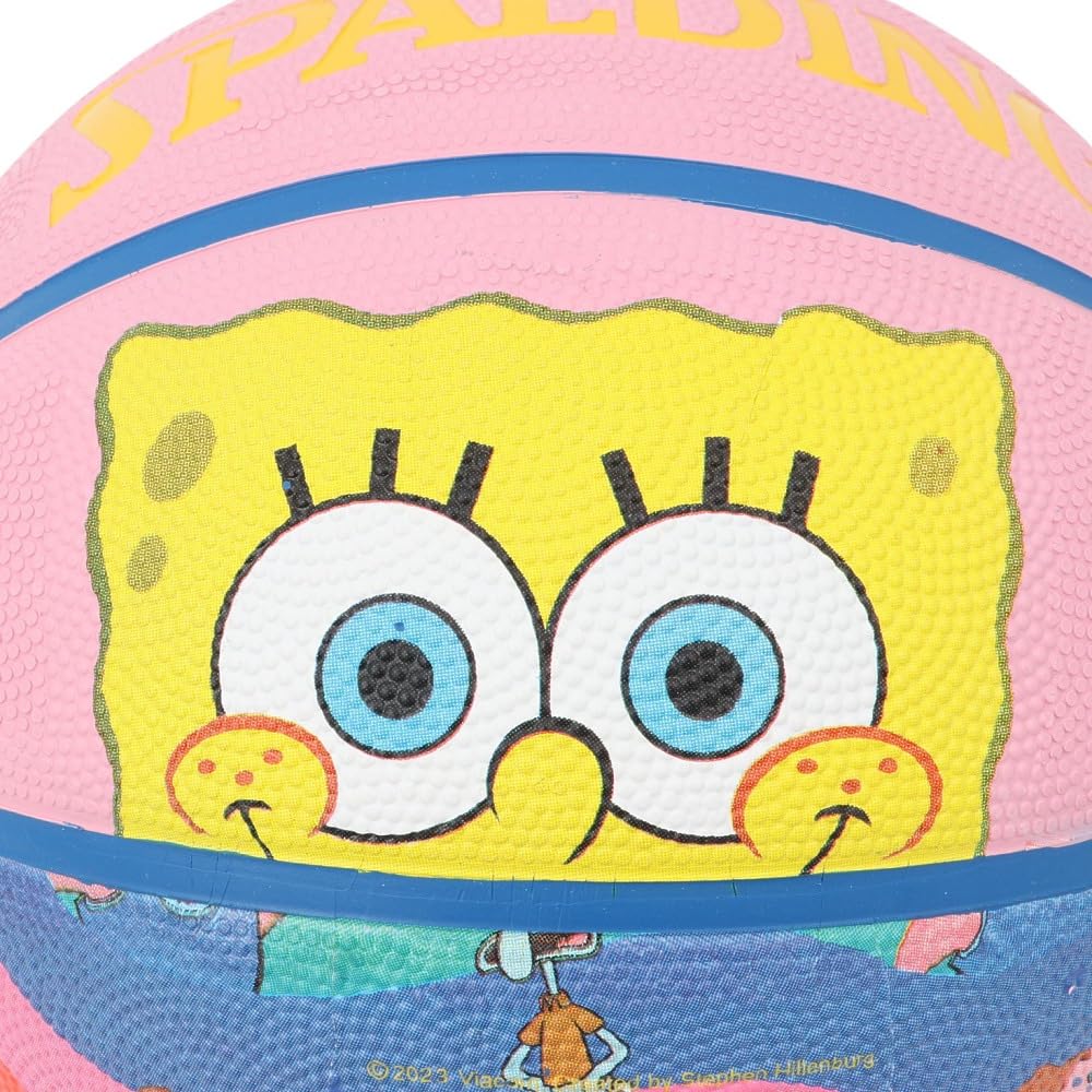 SPALDING SpongeBob SquarePants Character Rubber, Size 5, 85-043J, Basketball, Outdoor Use, Collaboration