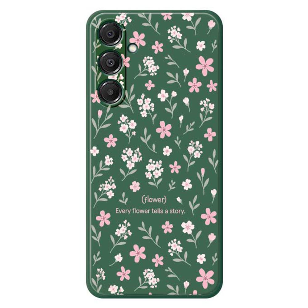 For Samsung Galaxy A16 5G/4G Case Small Flower Pattern Printing Straight Edge TPU Phone Back Cover