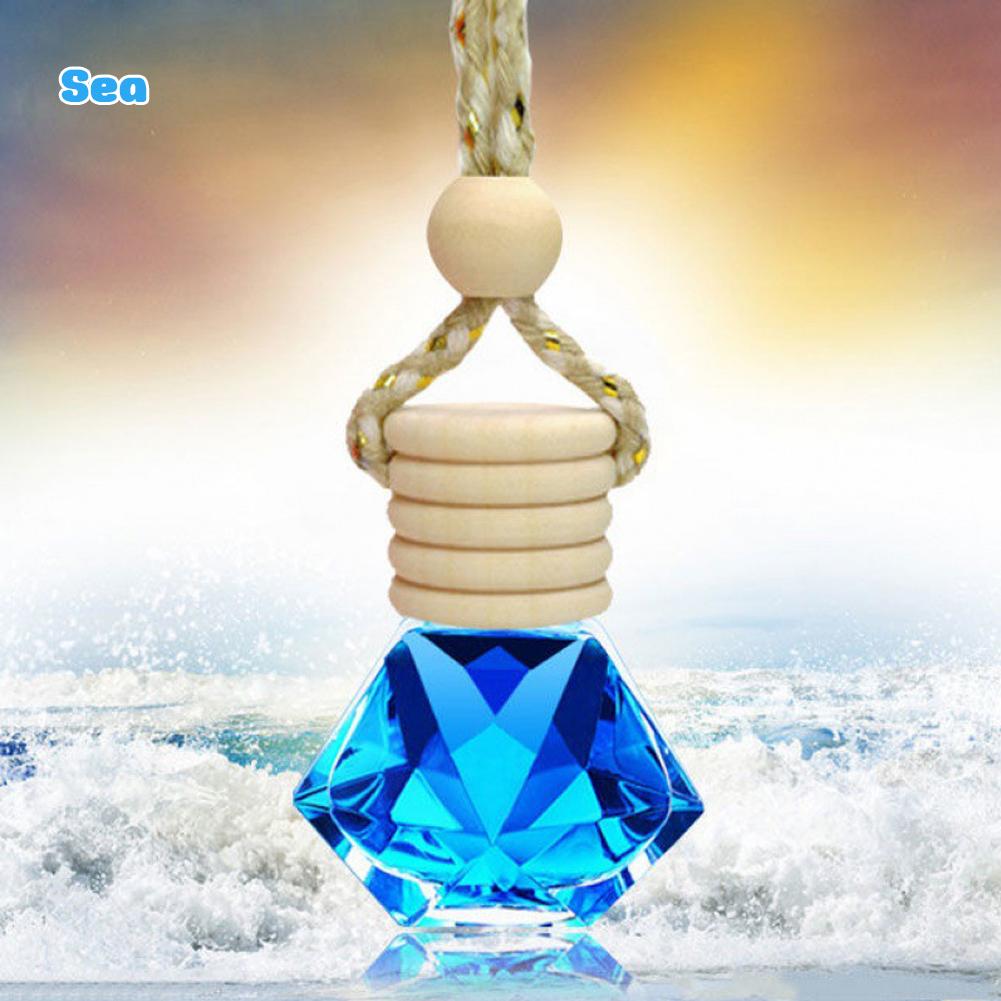 7ml Car Hanging Bottles Perfume Aromatherapy Refillable Air Freshener Diffuser Oil Fragrance Bottle Vehicle Auto Sapper Pendant