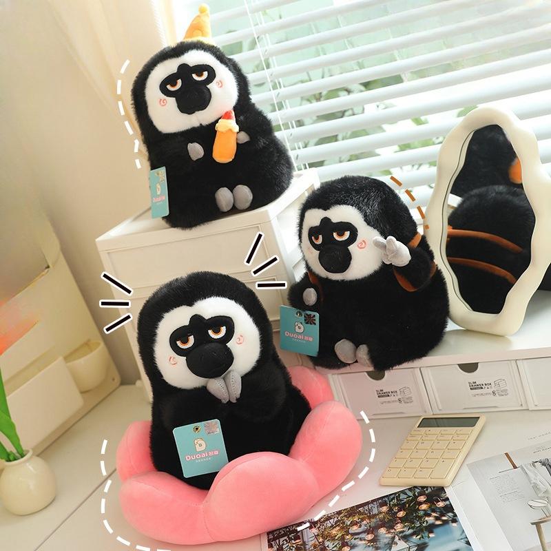 Love White Faced Monkey Dudu Plush Toy Doll Cute Monkey Ornament Cartoon Soft Doll Birthday Gift