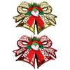 Julgransprydnad i form av rosett Plastrosett med klocka Hängande dekoration för julgran för helgträd, festdekor