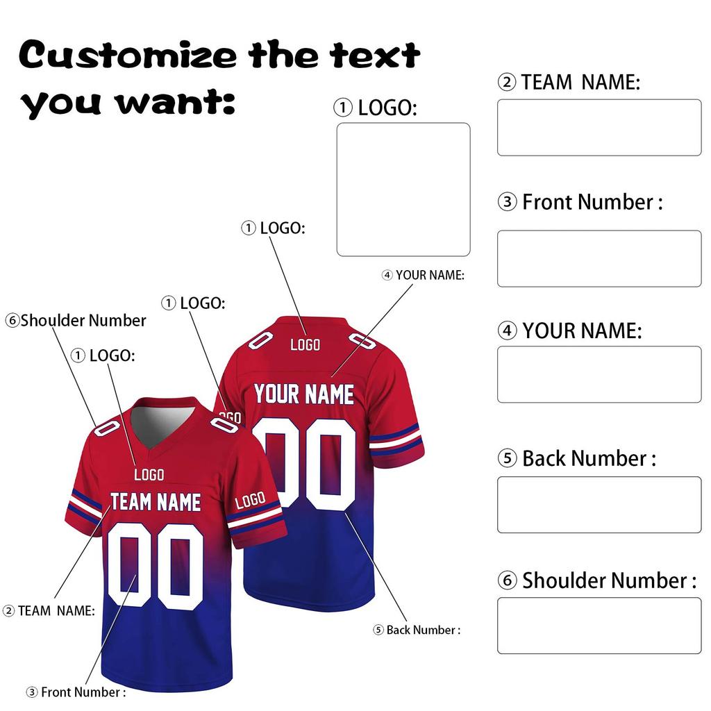 Maillots de football personnalisés Nom et numéro d'équipe imprimés personnalisés Uniforme de sport pour hommes, femmes et jeunes