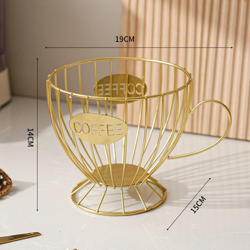 MIT Nordic Style Coffee Capsule Organizer Shelves Luxury Home Snacks Candy Storage Holder Coffee Shop Bar Display Rack