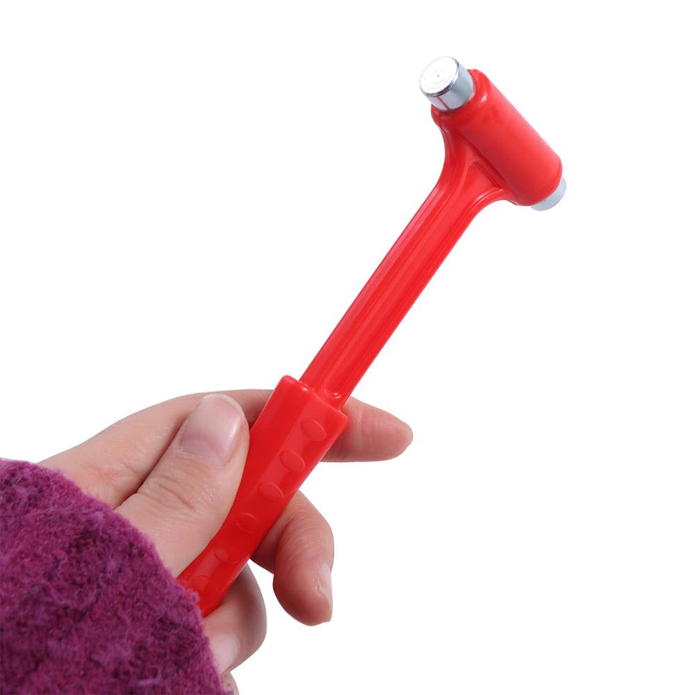 Mini Car Safety Hammer Red Window Glass Breaker Universal Seat Belt Cutter Home