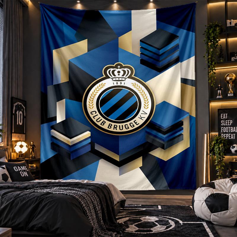 Wall Hanging Tapestry Club Brugge FC Print Cloth for Living Room Bedroom Home Decor