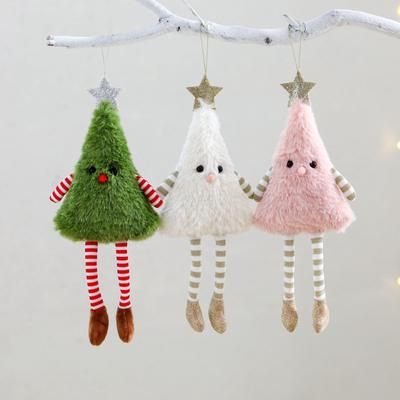 Cute Plush Christmas Tree Pendant Christmas Decor Hanging Leg Doll Hanging Decoration Holiday Party  Christmas Tree Decorations