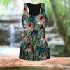 3D Carved Flowers Print Women Workout Yoga Gym Printed Summer Sport Shirts Plus Size Vests