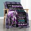 Envelope Daughter Personalized Text Blanket Cozy Personalized Blanket Warmthful Decor Great for Livingroom Bed Office Chair Living Room