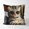Cool Pets Print Square Pillow Covers Pattern Cushion Cover Suitable for Sofa Bedroom Car Pillow Cover