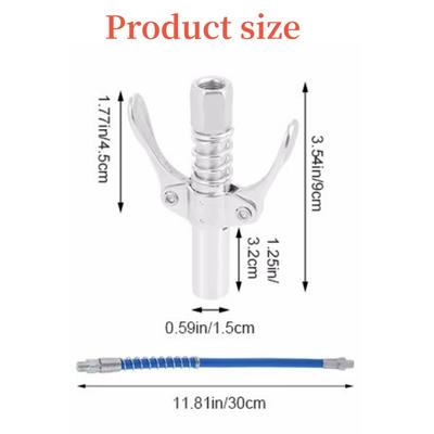 690 Bar Grease Gun Coupler Oil Pump Quick Release Grease Nozzle Injector Lubricating Oil Grease Gun Car Auto Repair Tool
