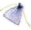Transparent Organza Mesh Bag with Star & Moon Design, Drawstring Pouch for Jewelry or Candy Gift Packaging