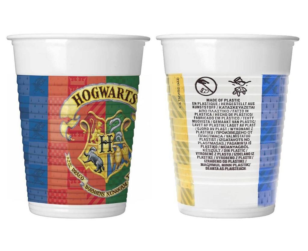 Kubeczki Plastikowe Harry Potter - 200Ml 8 Szt.
