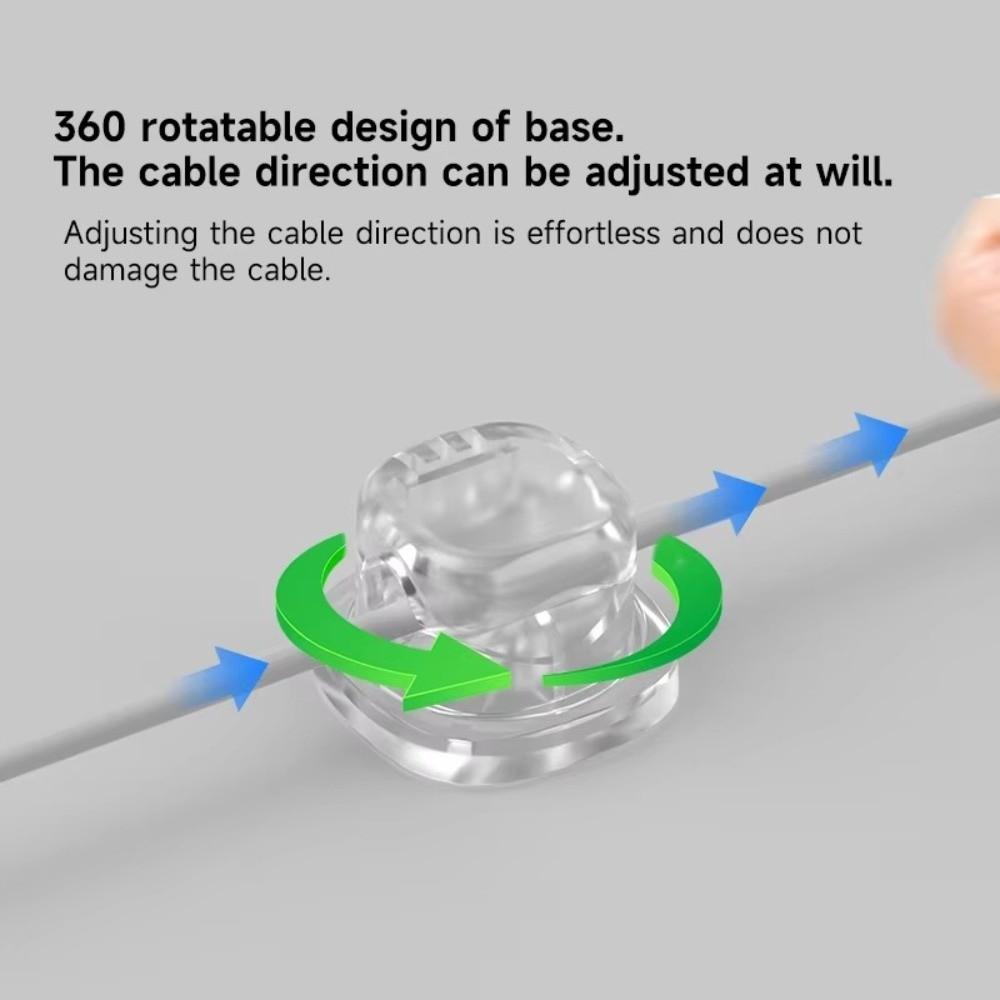 Adhesive Backed Cord Management Holder Self-Adhesive Cable Manager For Home Office