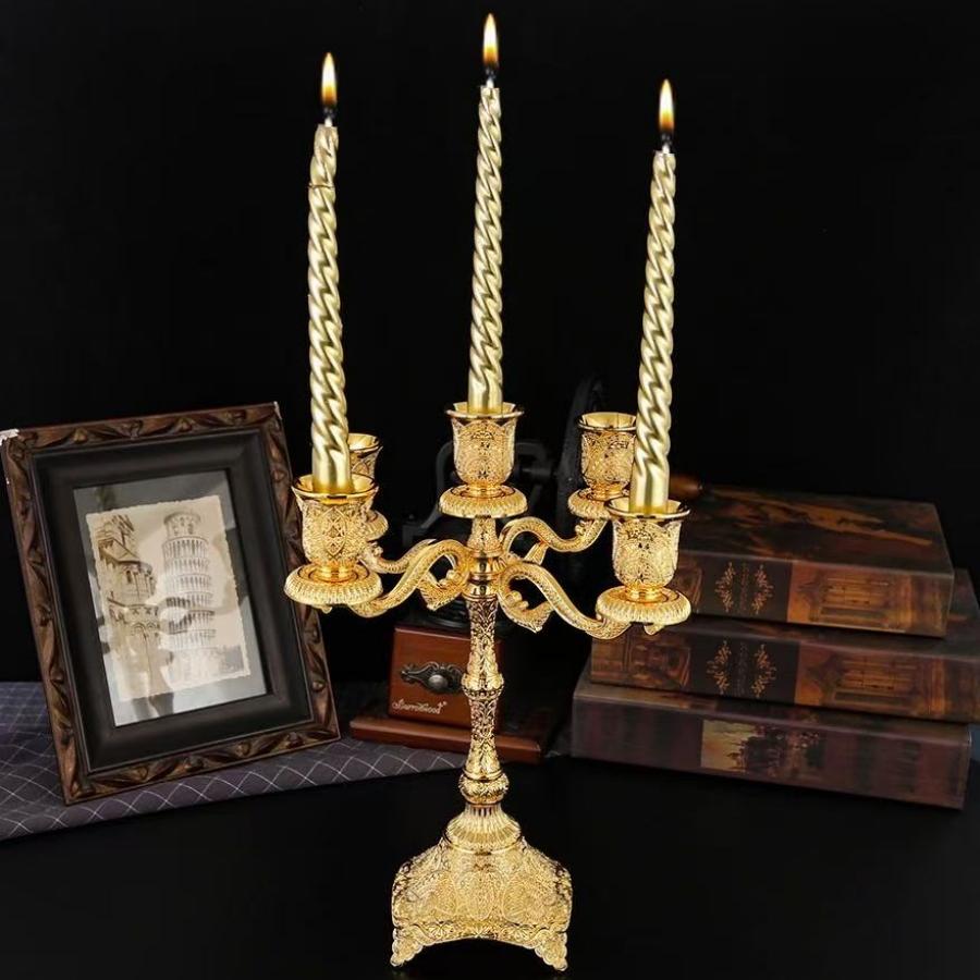 European Style Five-Head Candlestick Wedding Table Decoration Candelabra Holder For Dinner Hotel Home Lighting Decor Pieces