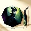 Maleficent'S Moonlight 8 Ribs 3Fold Black Glue Uv Protection Umbrella Sun Protection Rainproof Compact Folding Umbrella For Travel Daily Use C923949