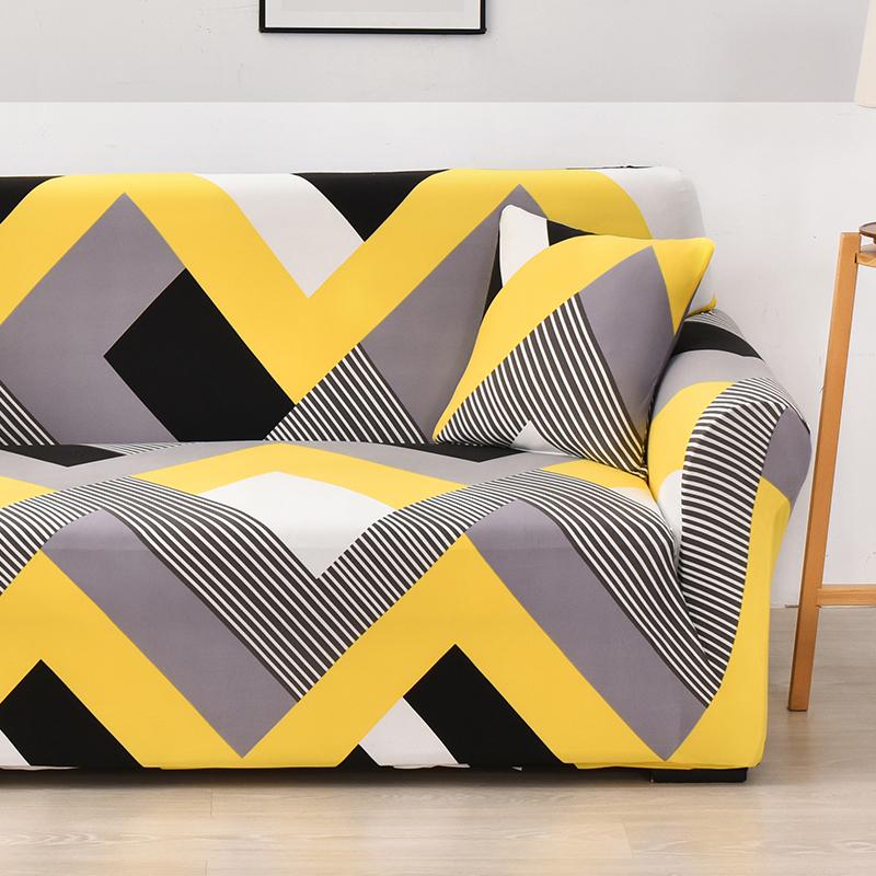 Lattice Printed Sofa Cover for Living Room Pet Kids Stretch Elastic Couch Cover for L Shape Sectional Furniture Protector