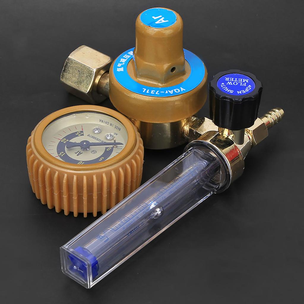Argon CO2  Meter Welding Regulator, Pressure Gauge, MIG TIG Welder Parts, with Clear Scales,   Resistant, External   Relief Design