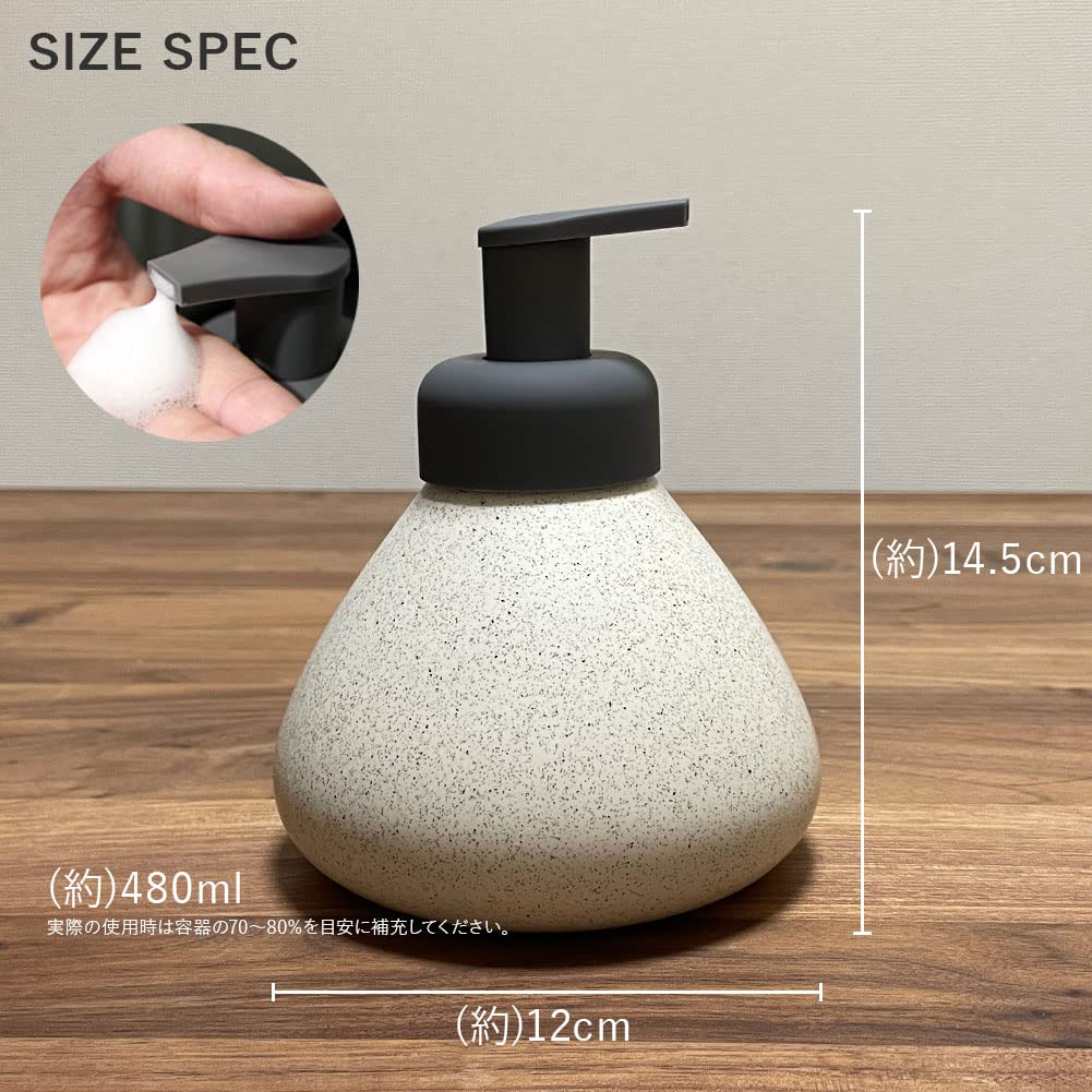 Soap Dispenser Foam Soap Bottle Ceramic Hand Soap Foam Type Bottle Stylish Refillable Container Refillable Bottle Foam Soap Soap Cute Cute Ceramic