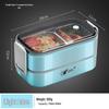 304 Stainless Steel Insulated Double-Layer Lunch Box for Microwave, with Compartments - Ideal for Students and Office Workers.