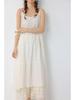 Women's Forest Style Embroidered Layered Lace Long Dress