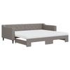 VidaXL Daybed with Trundle and Mattress Taupe 90x200 Cm Fabric 3197447