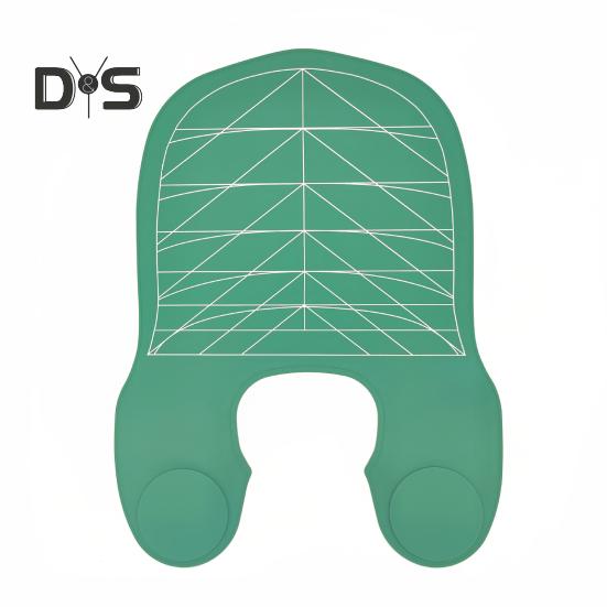 

Силиконовый воротник для окрашивания волос с направляющими, водонепроницаемый парикмахерский коврик для окрашивания волос, шаль, накидка для парикмахерских, утяжеленная защитная повязка для шеи зелёный
