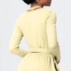 Women's Brushed Long Sleeve One-Piece Yoga Suit for Casual Outdoor Sports and Fitness