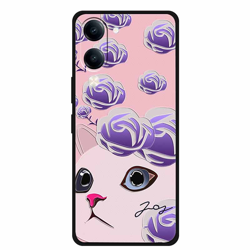 For Vivo Y29S Y29T Y19s GT 3D Cover Soft TPU Silicone Phone Case Funda Y 29S 29T 19s GT 5G Embossed Flower Blossoms Relief Para