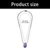 Handmade Irregular Stone Necklace with Adjustable Rope Cord Black Rope Sweater Chain for Daily Wear Comfortable Fit