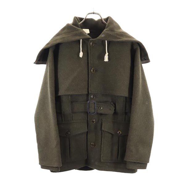 

N.HOOLYWOOD сделано в Японии Куртка шерстяная с длинным рукавом 36 Хаки капюшон Мужская Б/У