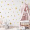 Golden Star Wall Stickers for Living Room Bedroom Background Decoration Self Adhesive Wall Decals Home Office Wall Art Wallpaper