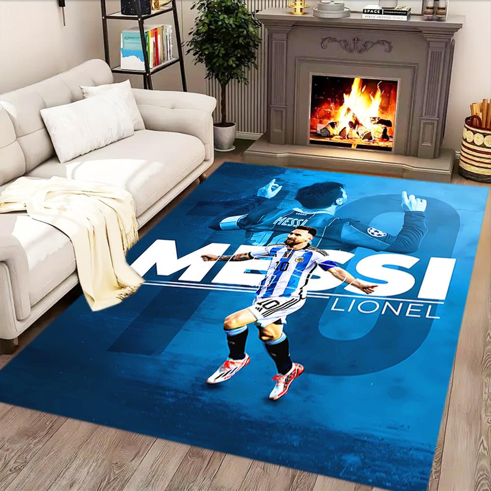 Argentina Messi Celebration rug for living rooms, bedrooms, home décor, and as gifts.