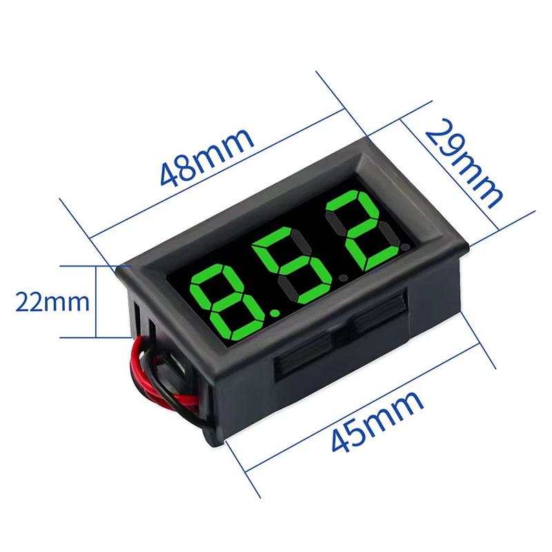 Digital Voltmeter DC 4.5V To 30V Digital Voltmeter Voltage Panel Meter Red For 6V 12V Electromobile Motorcycle Car