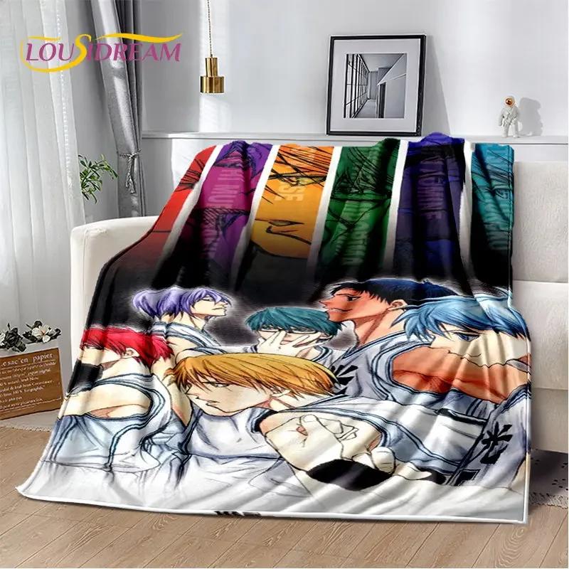 Kuroko'nun Basketbol Anime Karikatür Yumuşak Peluş Battaniye, Flanel Battaniye Oturma Odası Yatak Odası Yatak Kanepe Piknik Koyu için Battaniye