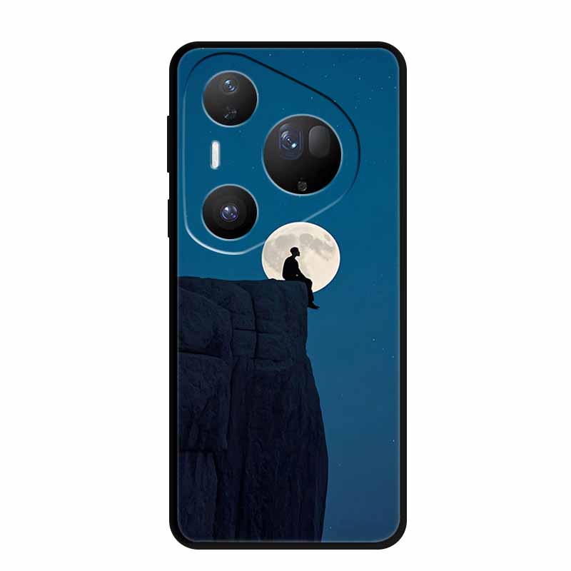 Flower Phone Case For Huawei Pura 70 80 Pro Plus Silicone TPU Cover for Pura80 Pro+ Pura70 Ultra Para Black Back Soft Protector